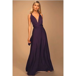 Plum Purple Convertible Maxi Dress